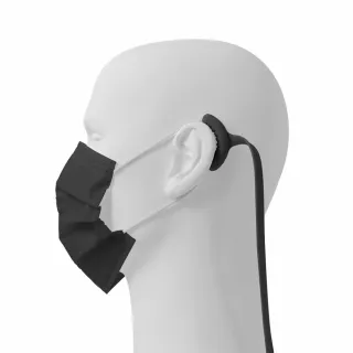 【Bone 蹦克】口罩舒壓頸掛繩 Lanyard MaskTie - 黑色組(口罩 減壓 綁帶 綁繩)