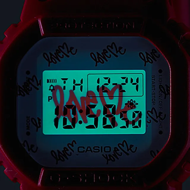 【CASIO 卡西歐】限量天使與惡魔 情人對錶-紅 送禮 禮物 推薦(LOV-20B-4)