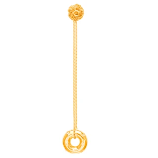【CINCO】葡萄牙精品 Maira necklace 金色甜甜圈項鍊 鑲鑽立體款(925純銀鑲24K金)
