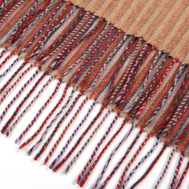 【SHOKAY】高原重直條紋氂牛絨披肩-駝色/混色(AC-SH-AS_CM+Multi)