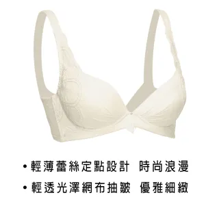 【Swear 思薇爾】香緹女伶系列B-E罩蕾絲包覆女內衣(瑰晨膚)