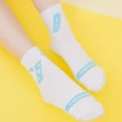 【3-o’clock】電電糖膠帶短筒棉襪(白)