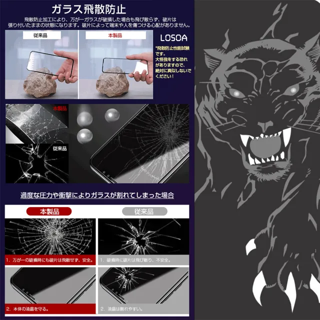 【LOSOA】iPhone全型號霧面防窺黑豹鑽石膜玻璃貼14/13/12/11/X/XS/XR/7/8/Mini/Pro/Max(螢幕保護貼)