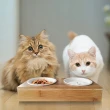 【古德斯】寵物貓狗碗陶瓷可拆卸竹架(寵物陶瓷碗)