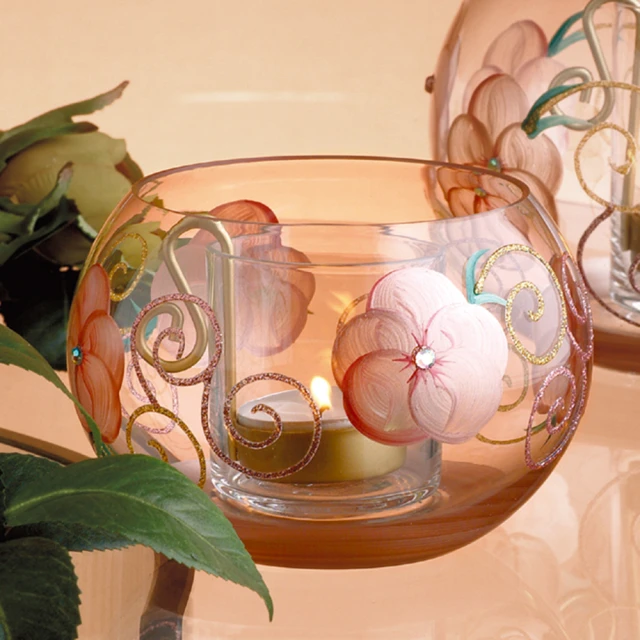 【Madiggan 貝斯麗】玫瑰系列 手工彩繪圓碗桌上裝飾-小(無內杯款)