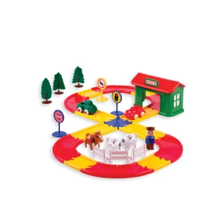 【瑞典 Viking Toys】城市動物樂園軌道組 5585(幼兒安全玩具)