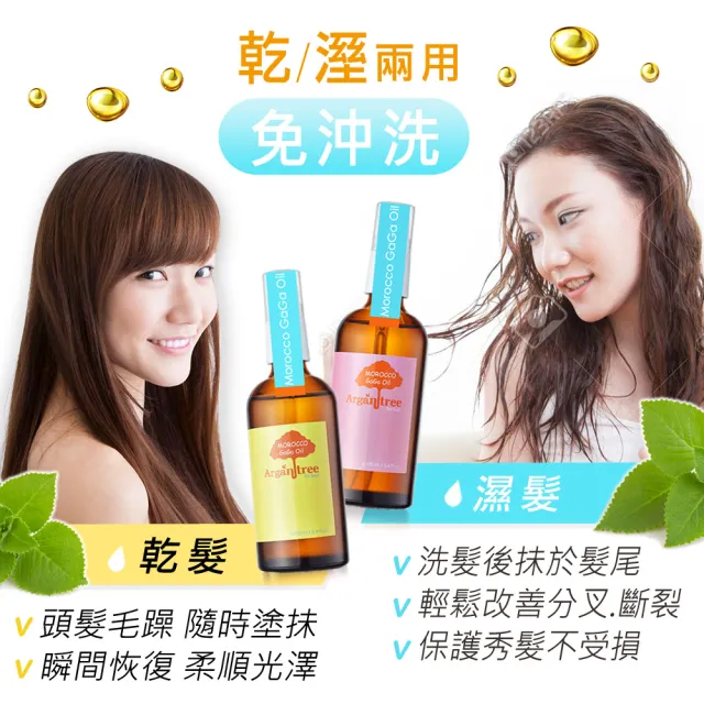 【Morocco GaGa Oil】摩洛哥髮油 堅果護髮油 香水護髮油 護色髮油 3入組-100ml*3(多款任選)