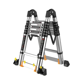 【DaoDi】2.1m+2.1m 第三代鋁合金多功能伸縮鋁梯(工作梯 人字梯 伸縮梯)