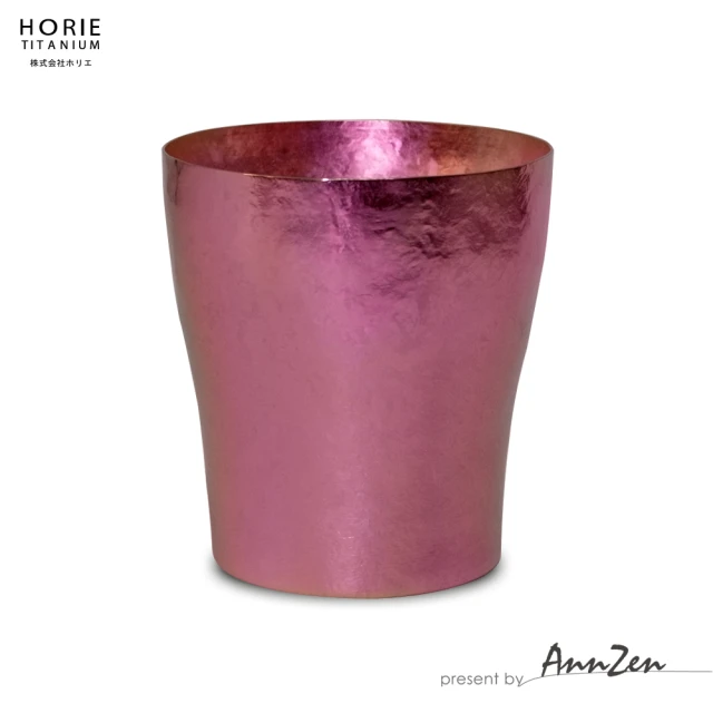 AnnZen 《日本製 Horie》鈦愛生活系列-純鈦抗菌極致雙層杯-玲250ml 粉櫻色(本製 純鈦 雙層杯 櫻)