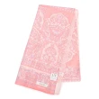 【TRUSSARDI】古典歐風變形蟲圖案純綿抗UV薄圍巾(粉紅色)