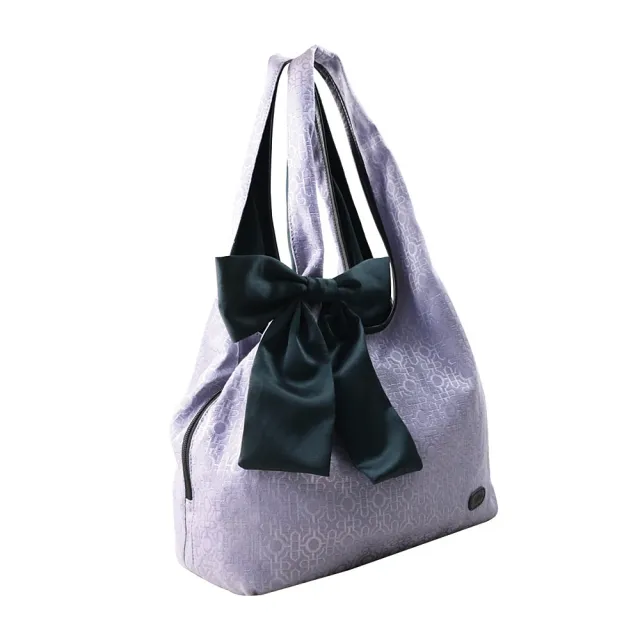 【Sika】肩背針織繡花布包(B6500-03淺紫色)