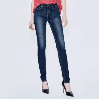 【BRAPPERS】女款 美腳ROYAL系列-低腰彈性九分窄管褲(深藍)