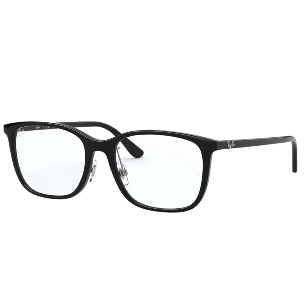 【RayBan 雷朋】經典方型膠框(黑色#7168D-2000)