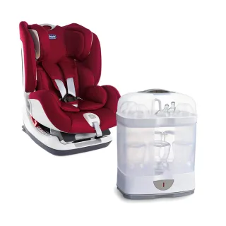 【Chicco】Seat up 012 Isofix安全汽座+2合1電子蒸氣消毒鍋