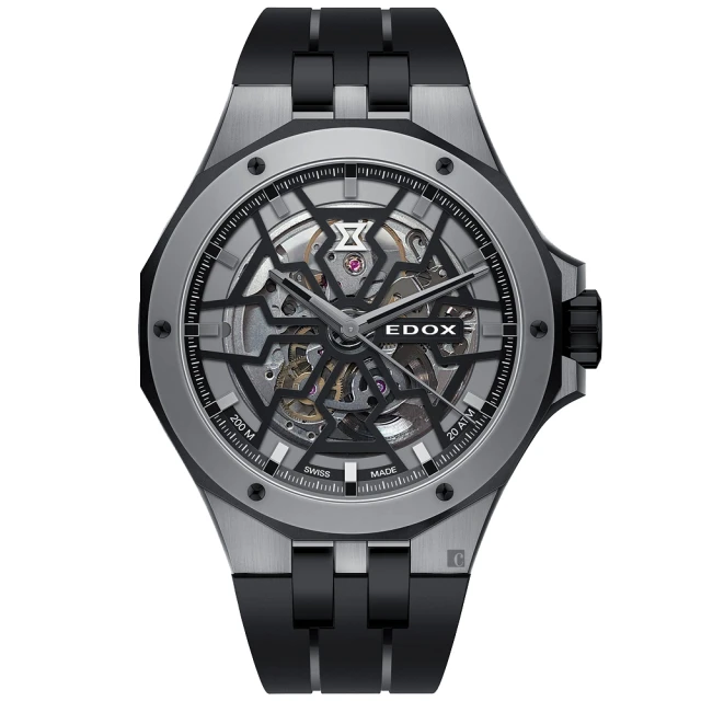 EDOX 伊度 Delfin 魔幻巡洋系列鏤空潛水機械錶 99狂買節(E85303.357GN.NGN)