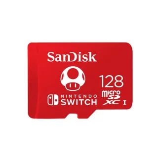 【SanDisk 晟碟】128G [Nintendo SWITCH] microSDXC U3 任天堂 專用記憶卡(100MB/s 原廠永久保固)