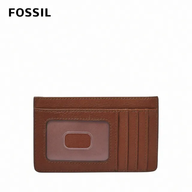 【FOSSIL 官方旗艦館】Logan 真皮卡片零錢包-棕色 SL7925200