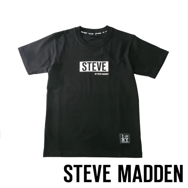 【steve madden】純棉品牌燙印LOGO T-Shirt 短袖上衣(黑色)