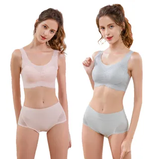 【CHANMODE 香茉】超值1套組低調裸感花紋無痕成套內衣