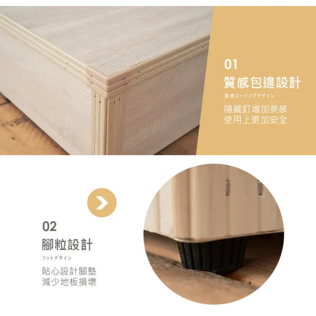 【時尚屋】諾拉莊園5尺雙人床底(UZR8-8379-5)