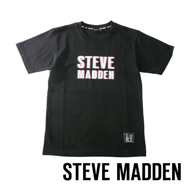 steve madden 純棉品牌潮流LOGO T-Shirt 短袖上衣(黑色)