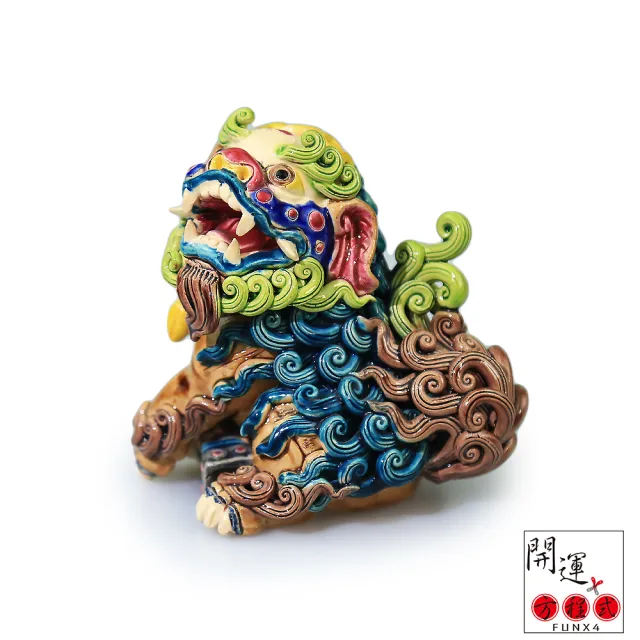 【開運方程式】納財風水福獅彩繪台灣藝品(入厝禮l客廳招財擺件l玄關風水擺設l新居開業送禮)
