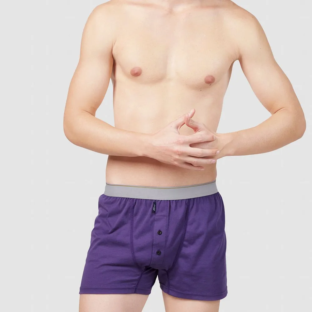 【sloggi Men】ORGANIC COTTON系列寬鬆平口褲 M-XXL 深紫藍(男士寬鬆四角褲 有機棉 90-230 7A)
