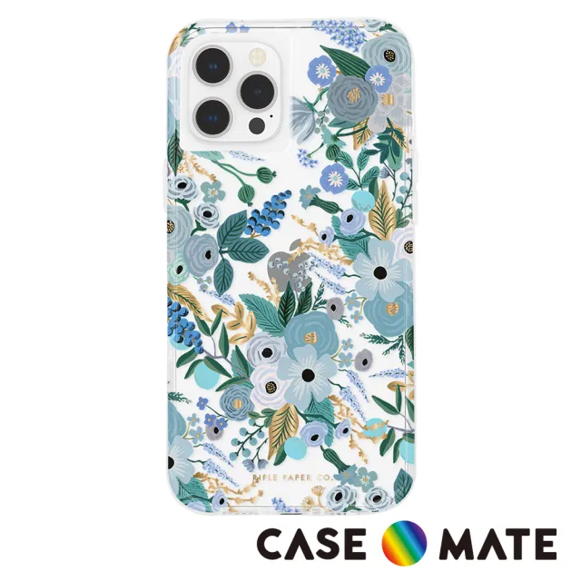 【CASE-MATE】x Rifle Paper Co. 限量聯名款 iPhone 12 Pro Max(防摔抗菌手機保護殼 - 花園派對 - 藍)
