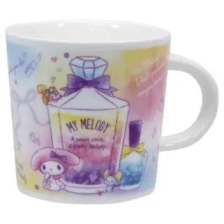 【小禮堂】美樂蒂 馬克杯 陶瓷杯 咖啡杯 茶杯 水杯 250ml 《粉紫 香水瓶》