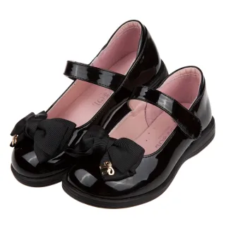 【布布童鞋】台灣製緞面蝴蝶結黑色公主鞋學生鞋(K0Q967D)