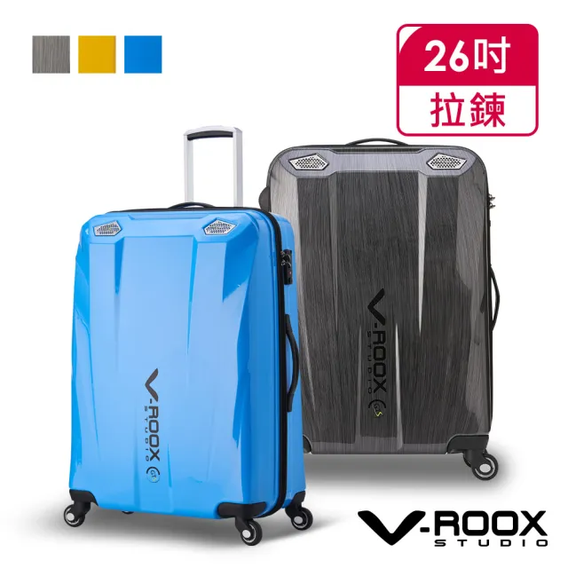 【V-ROOX STUDIO】FUN暑價 GTS LIGHT 26吋 輕量拉鍊行李箱 GTS-59169(3色可選 輕盈好推 俐落有型)