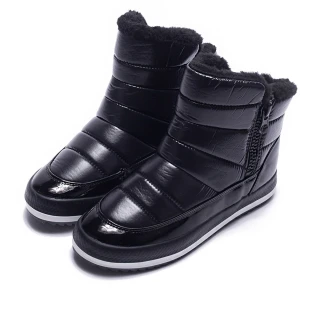 【0101】冬季暖心2way厚底防潑水雪靴(黑)