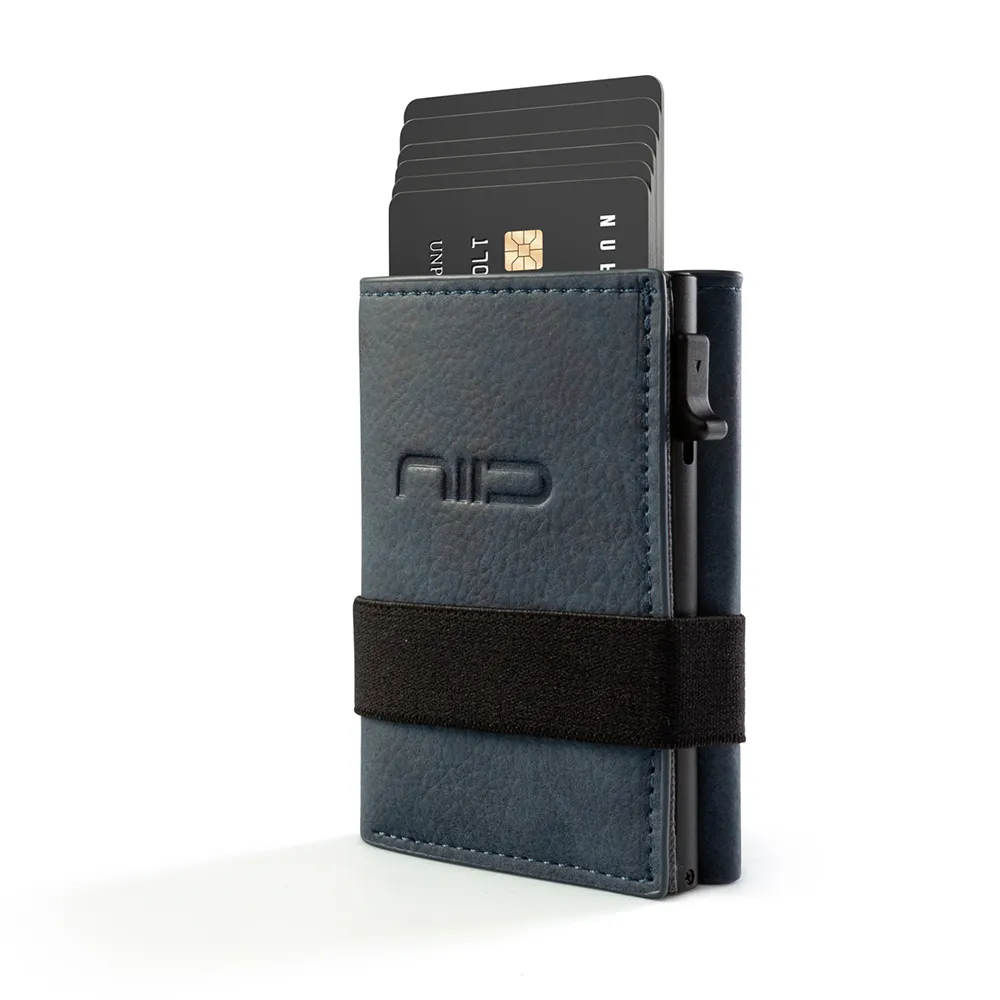 【NIID官方直營】SLIDE2 Vegan Mini Wallet 防盜刷素皮革科技皮夾 靛藍 新年/禮盒/送禮(優質機能包)