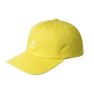 【KANGOL】WASHED 棒球帽(檸檬黃色)