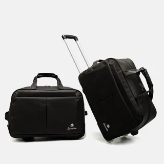 【悅生活】拉桿包 拉桿袋 登機袋 24吋登機拉桿旅行袋 經典細格紋(行李箱 購物車 GoTrip 微旅行)