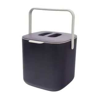 瀝水款廚餘桶回收桶5L-深紫色