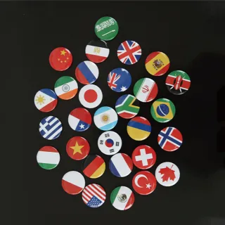 【韓國inpegboard】洞洞板專用配件-世界國旗磁鐵(一套30個) 