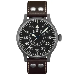 【Laco 朗坤】861747 德國工藝LEIPZIG 搭載優質ETA2801機蕊軍錶 夜光飛行員手錶(手動機械軍錶 42mm)