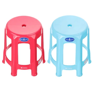 【KEYWAY 聯府】百固六腳備用椅-2入 紅/藍(塑膠椅 餐椅 MIT台灣製造)