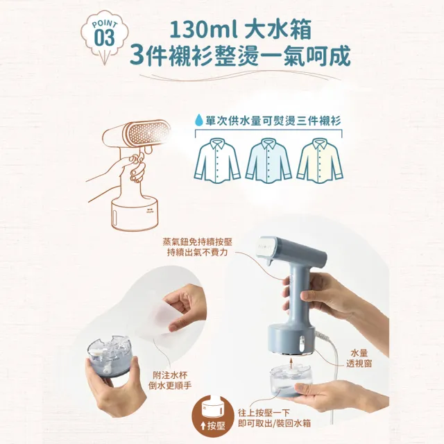 【日本BRUNO】手持Turbo加壓蒸氣掛燙機/電熨斗/蒸氣熨斗BOE076(共四色)