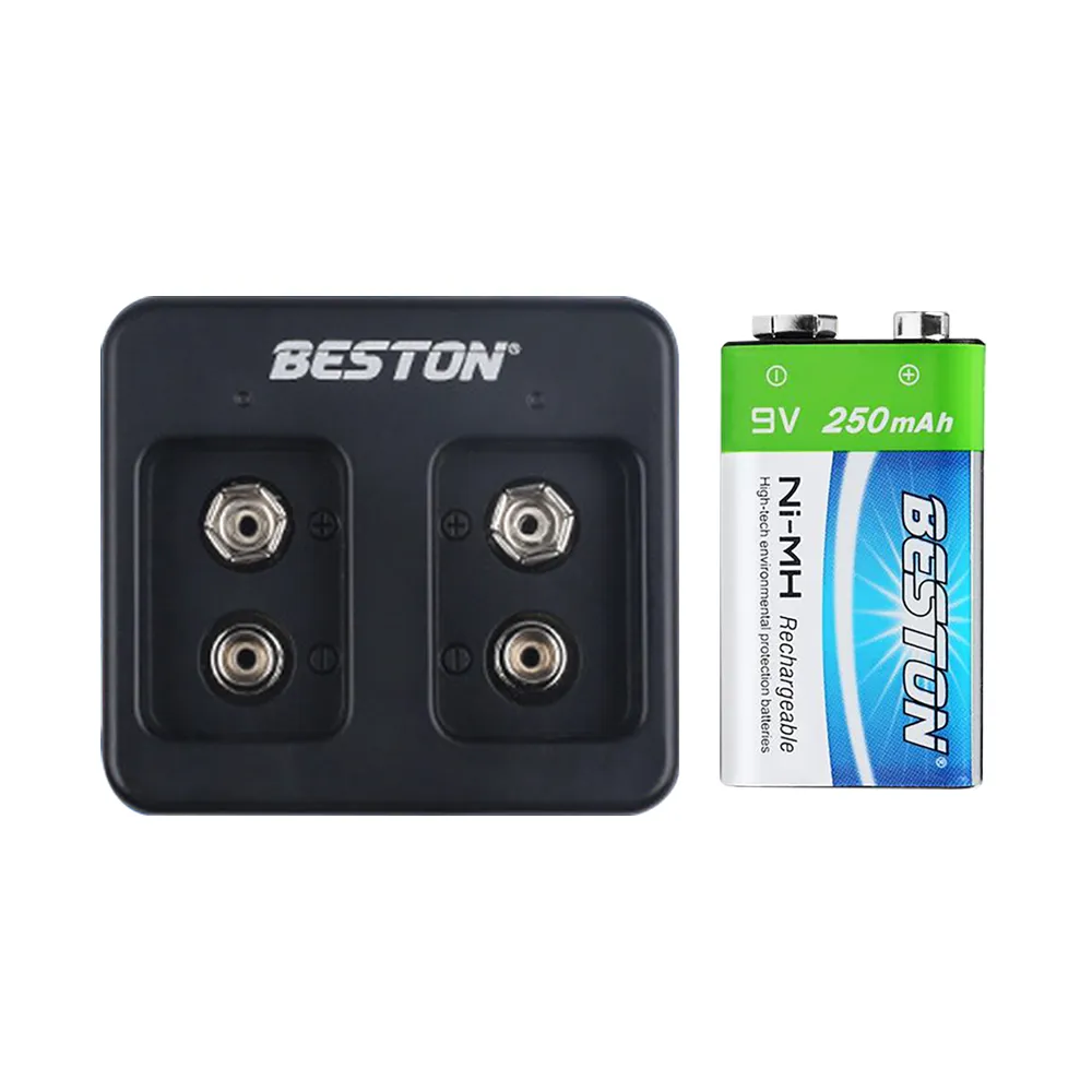 【BESTON】9V 鎳氫電池-1入 +雙槽充電器(C-8006)