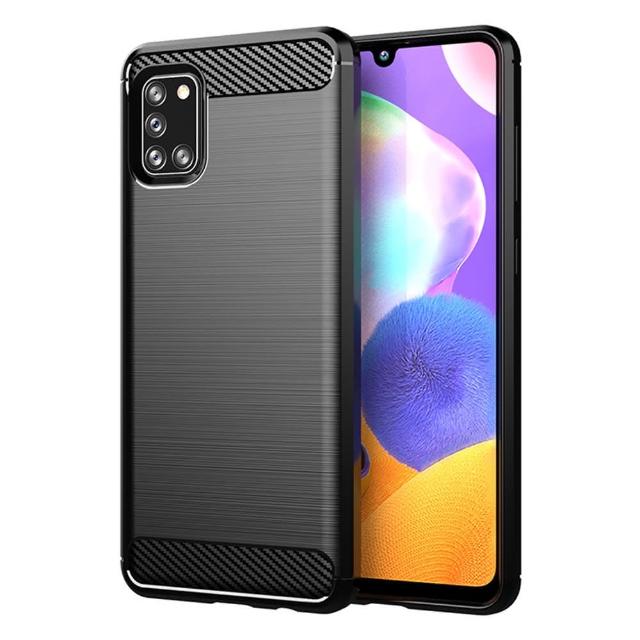【YANG YI 揚邑】SAMSUNG Galaxy A31 碳纖維拉絲紋軟殼散熱防震抗摔手機殼
