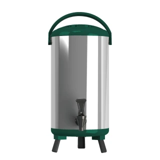 【渥思】日式不鏽鋼保溫保冷茶桶-12公升-孔雀綠(茶桶.保溫.不鏽鋼)