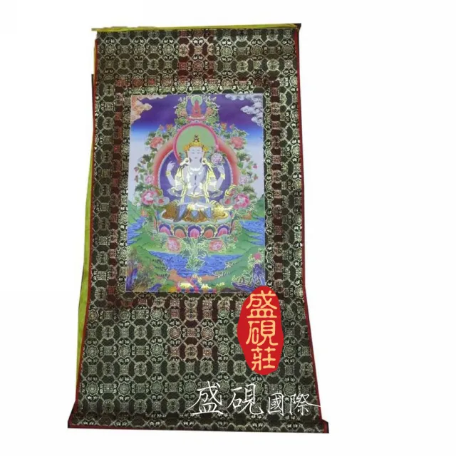 【盛硯莊佛教文物】千手千眼觀音唐卡(藏唐卡)