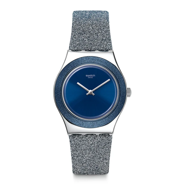 【SWATCH】Irony 金屬系列手錶 BLUE SPARKLE 瑞士錶 錶(33mm)
