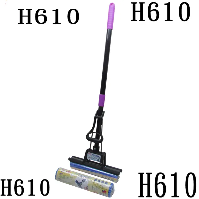 【月陽】台灣製造蜂巢式強吸水PVA膠棉拖把1+1拖把頭組(H610)