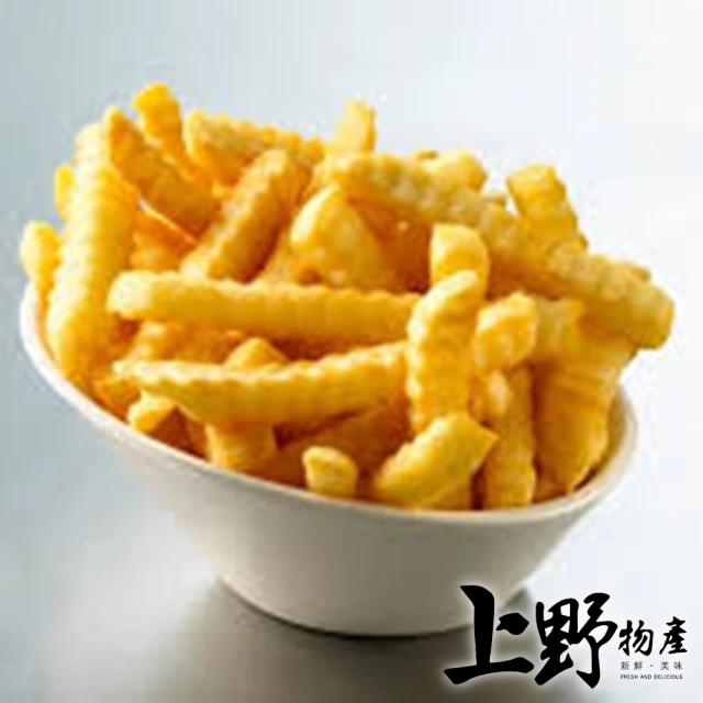 上野物產 12包比利時進口 波浪馬鈴薯條(250g±10%/包 炸物/薯餅/薯條)