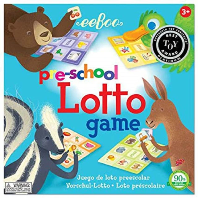 【eeBoo 美國】Preschool  Lotto Game(幼兒男童女童兒童遊戲桌遊 學齡前賓果遊戲)