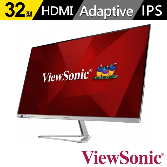 ViewSonic 優派】VX3276-2K-MHD-2 32型IPS 2K 75Hz無邊框美型螢幕