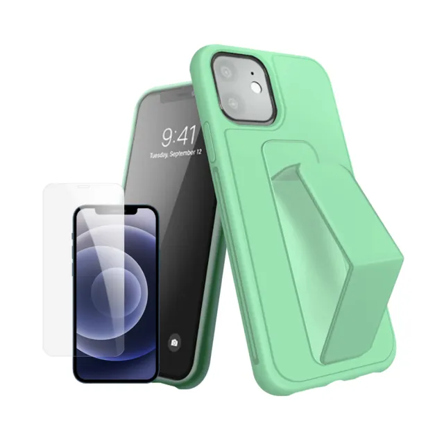 iPhone12 手機保護殼防摔支架保護套款(買手機殼送保護貼 iPhone12)